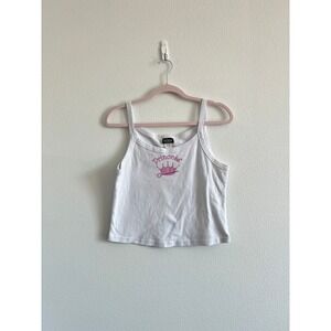 Vintage 90's Softwear Princess Cotton Off-White Sleep Tank L Y2K Coquette Soft